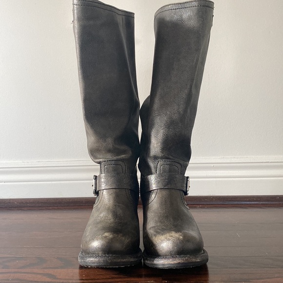 Frye Leather Biker Boots - Picture 2 of 7